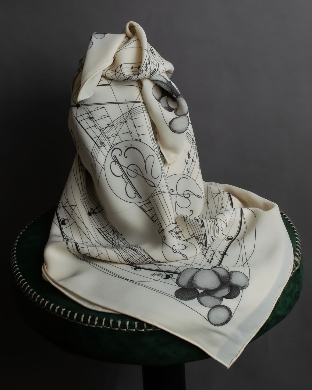 "HERMES" La Musique des Sphères Carre 90 silk scarf