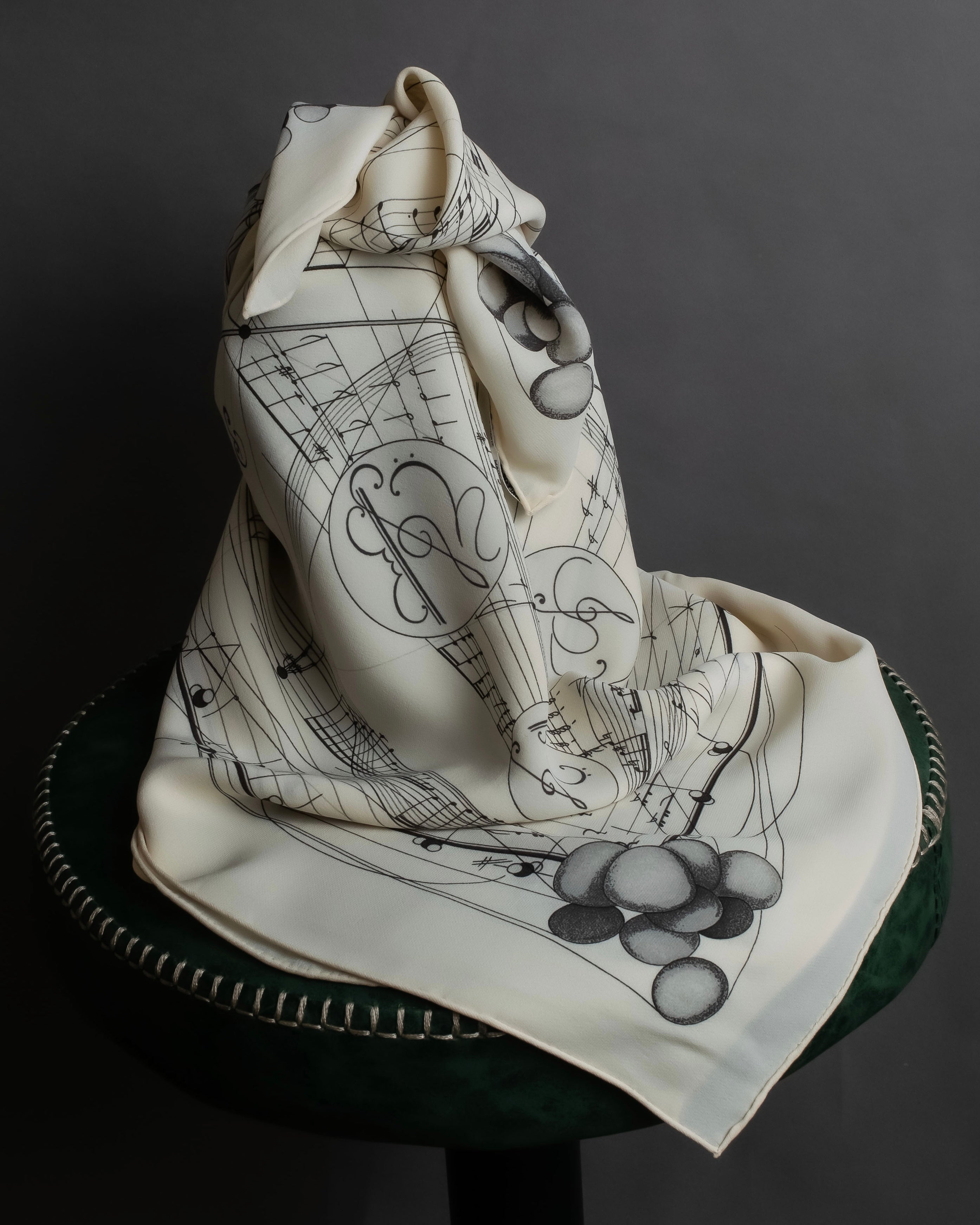 "HERMES" La Musique des Sphères Carre 90 silk scarf