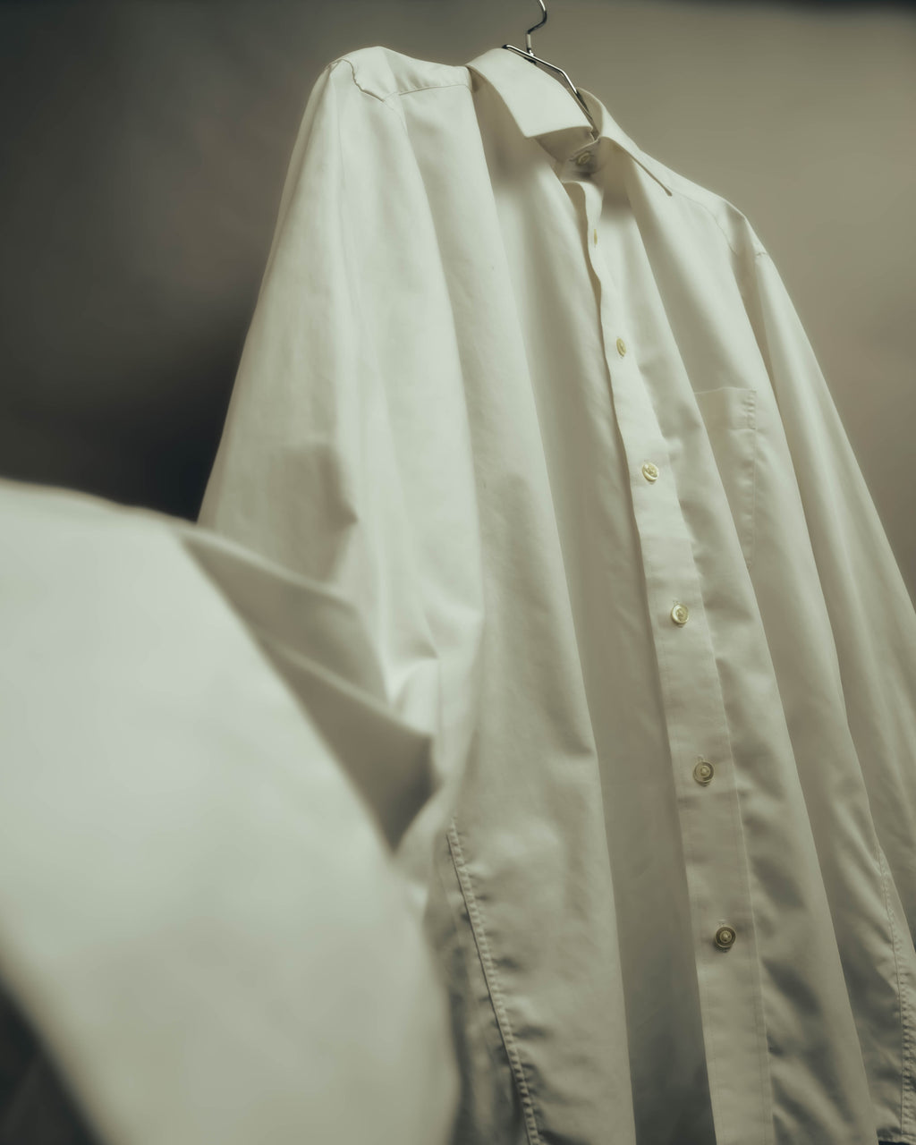 "Yves Saint Laurent" 80's-90's Classic off white dress shirt