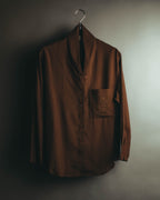 "Christian Dior" 80's  Lustrous silk blend long sleeve shirt
