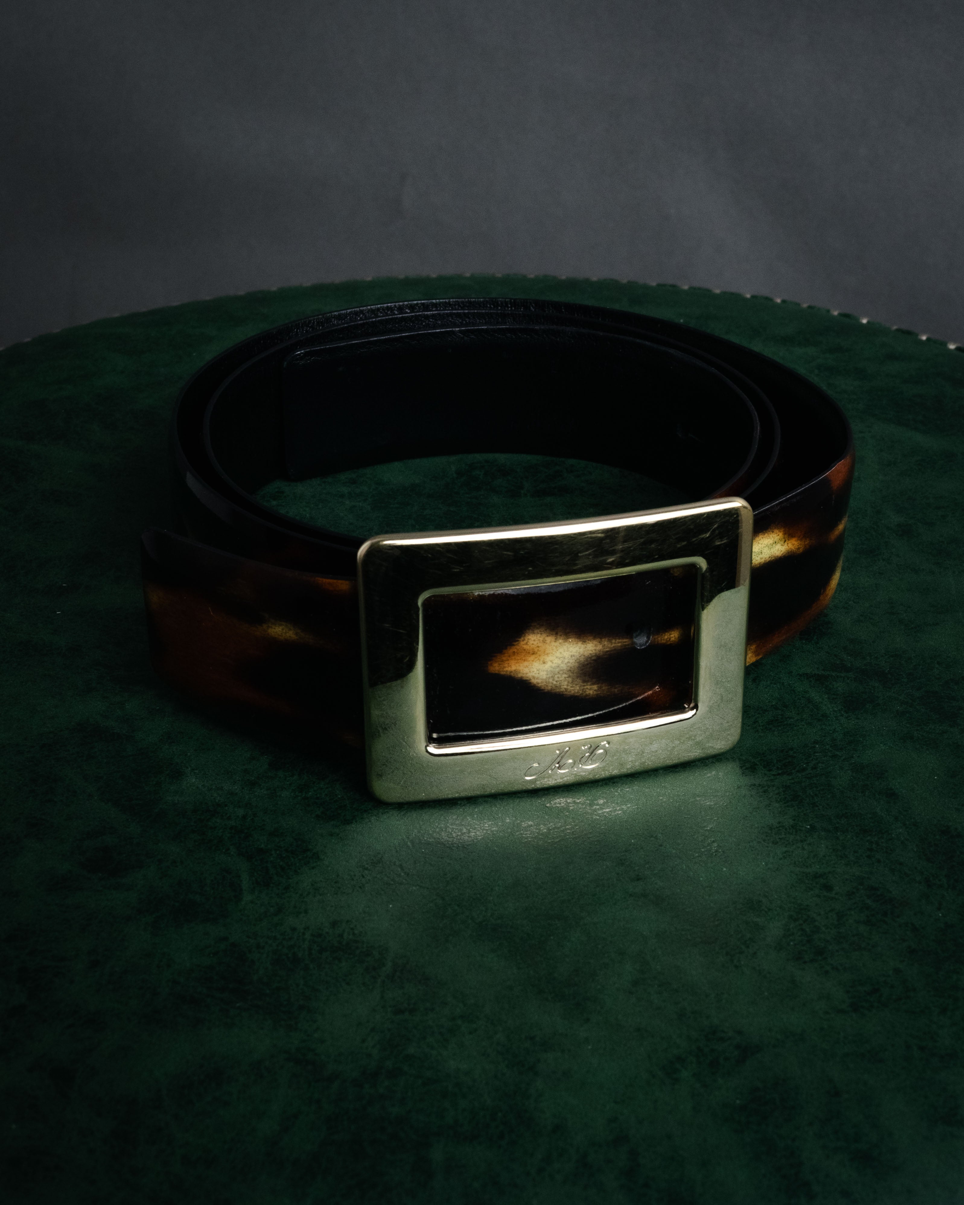 “Roger Vivier” 2010’s Patent tortoiseshell buckle belt