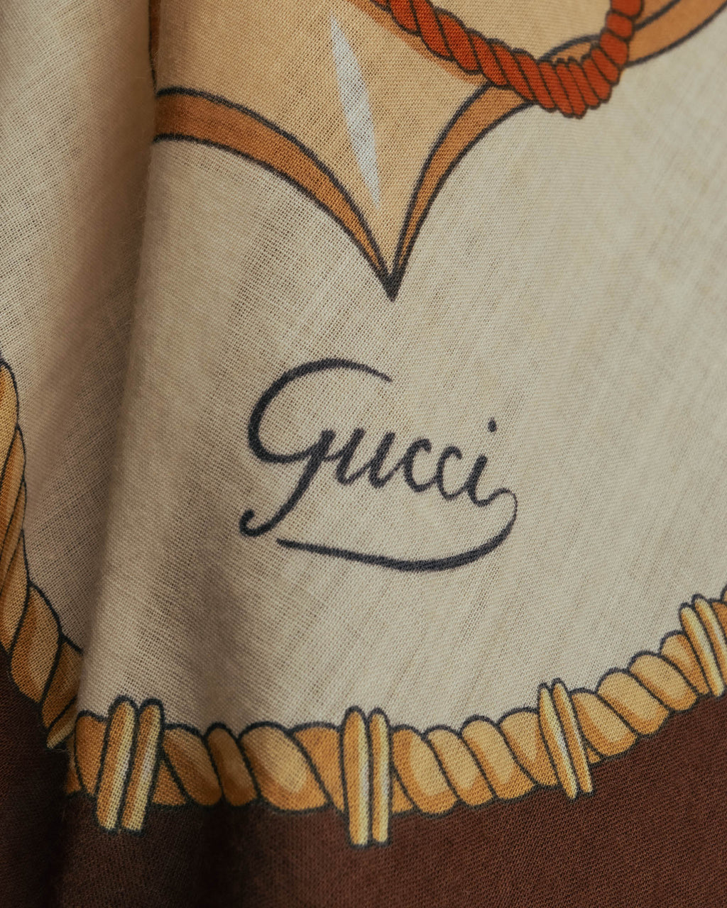 “GUCCI” 70’s-80’s nautical motif sheer scarf