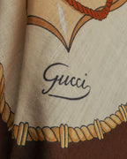 “GUCCI” 70’s-80’s nautical motif sheer scarf