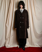 "Barbour" Wide ribbed corduroy maxi-length trench coat