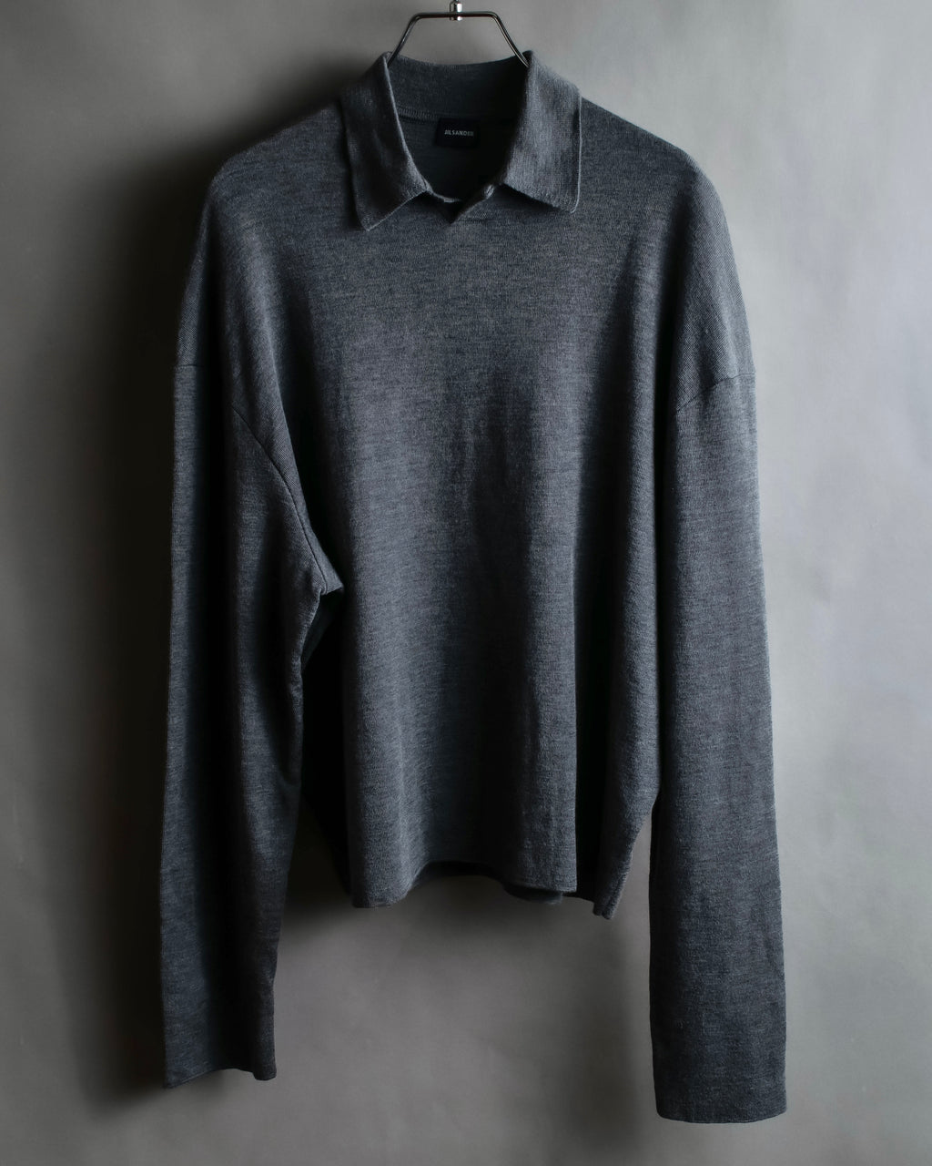 "JIL SANDER" Polo collar design wool knit pullover
