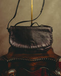 “BOTTEGA VENETA” 10’s Iridescent calfskin intrecciato trim crossbody bag