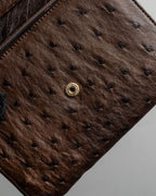 "LOEWE" Ostrich leather bi-fold wallet