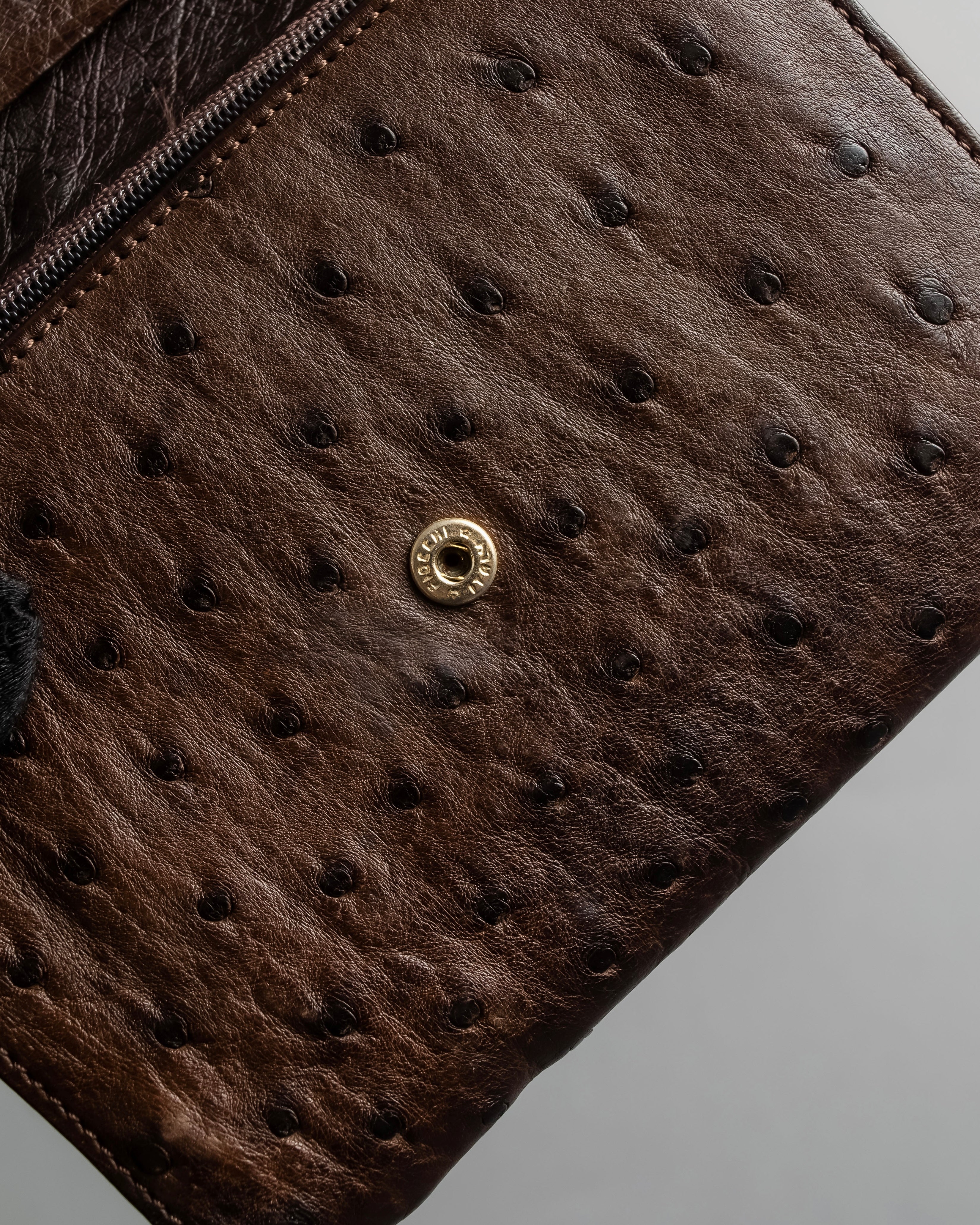 "LOEWE" Ostrich leather bi-fold wallet