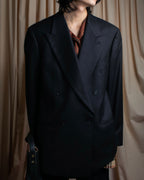 "GIORGIO ARMANI" Oversized peak lapel double breasted tailored jacket