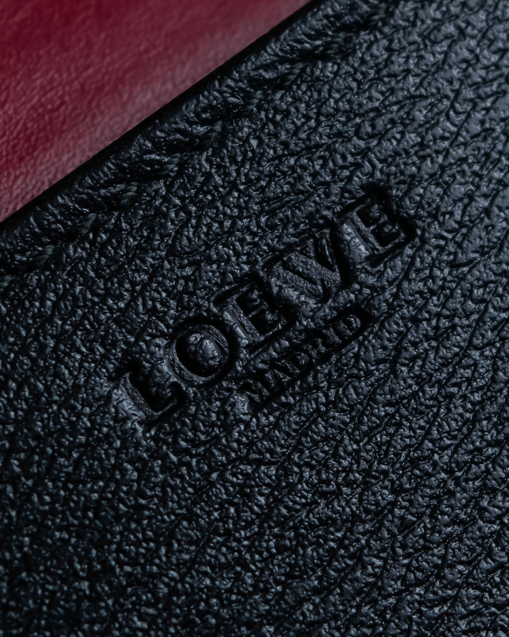 "LOEWE" Anagram logo engraved leather card case