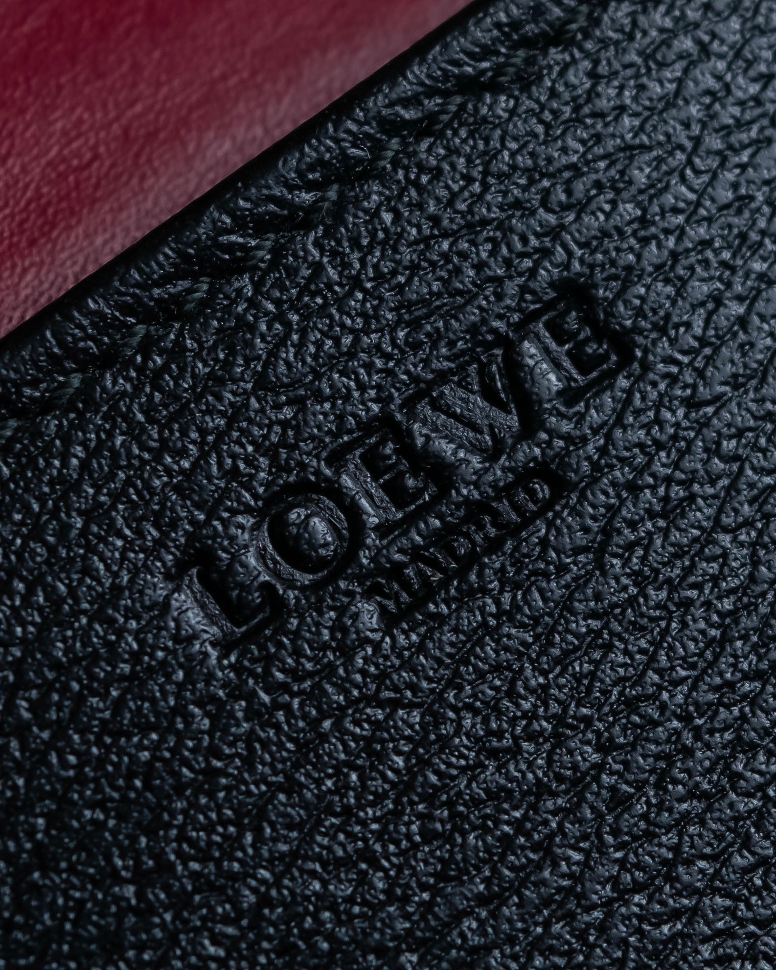 "LOEWE" Anagram logo engraved leather card case