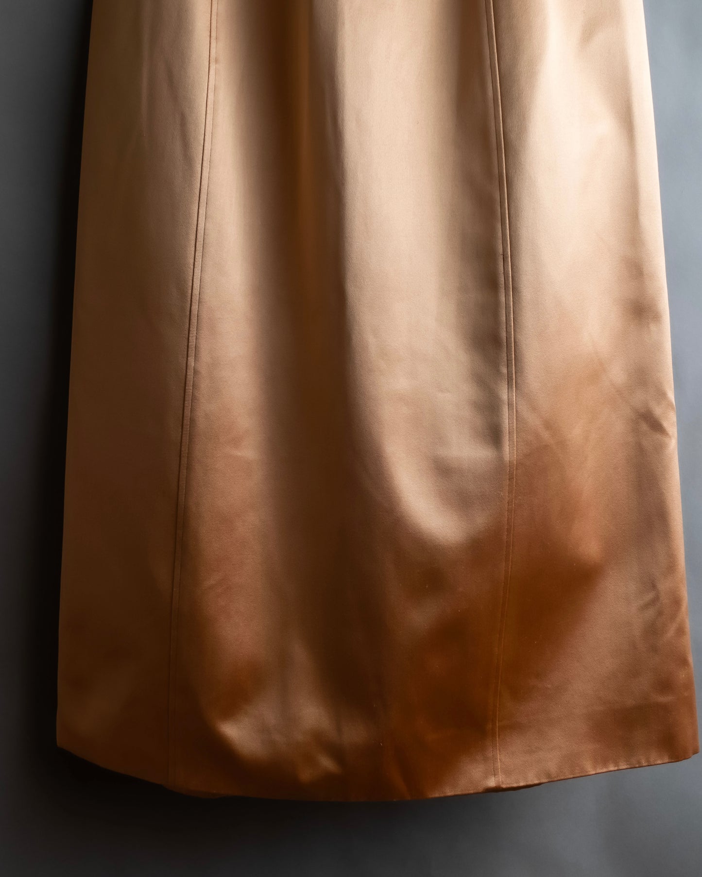 "GUCCI" 100% silk glossy cropped length skirt