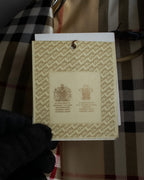 "BURBERRYS" Nova check maxi length silk gown coat