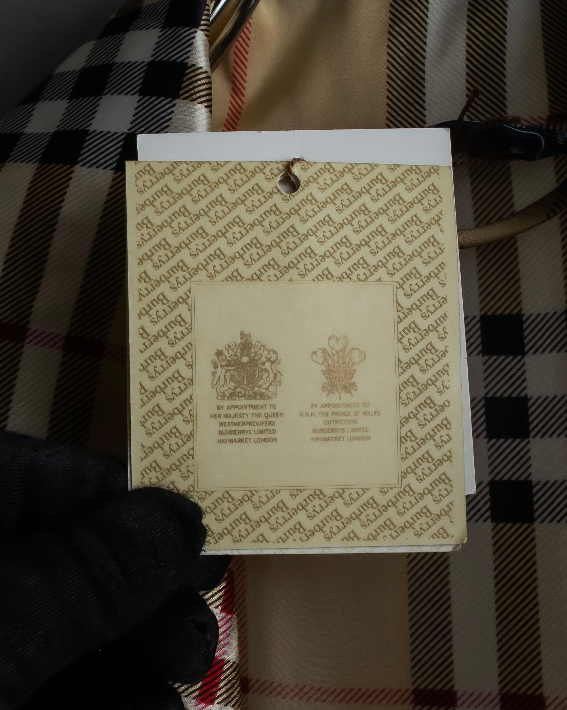 "BURBERRYS" Nova check maxi length silk gown coat