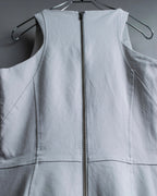 “Helmut Lang” Asymmetry designed v neck one piece