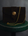 "Yves Saint Laurent" 80’s-90’s Concho suede chain shoulder bag