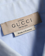 GUCCI (uniform)/ Gucci Staff Uniform Cotton Dress Shirt Sky Blue