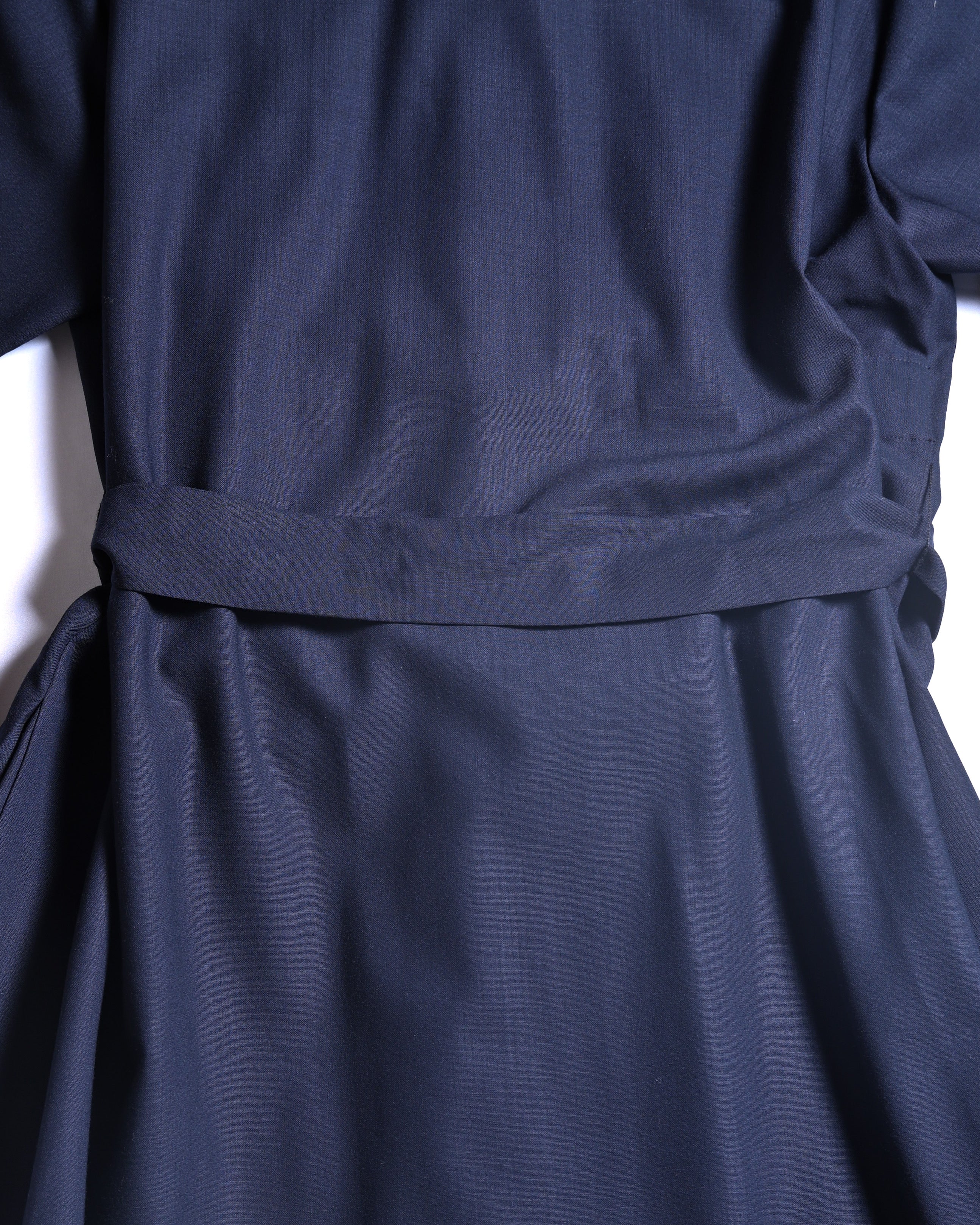 JIL SANDER/ 2015 Shape Designed Wool Shirt Coat Navy
