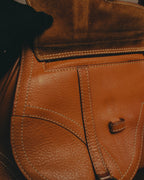 -SPECIAL- “Christian Dior” 2006-2007 Gaucho saddle leather two-way satchel