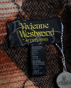"Vivienne Westwood" Orb & argyle pattern long muffler