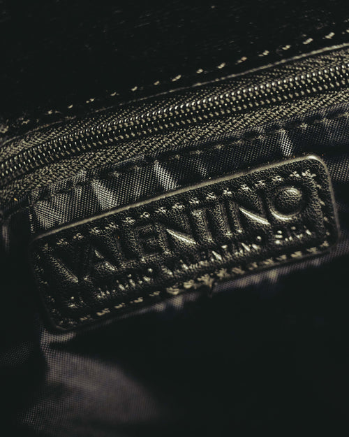 "VALENTINO" 80's-90's Ornately embroidered velvet chain shoulder bag
