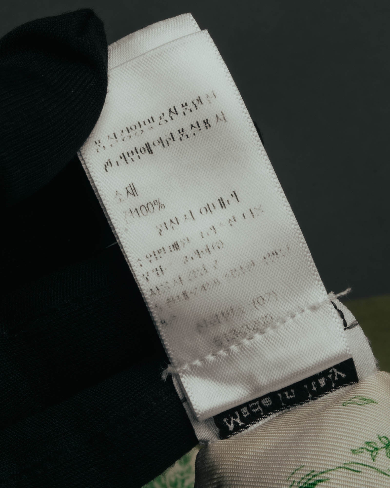 "DIOR" Green printed silk mitzah scarf