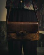 –SPECIAL– "GUCCI" 70's Classic horsebit shoulder bag