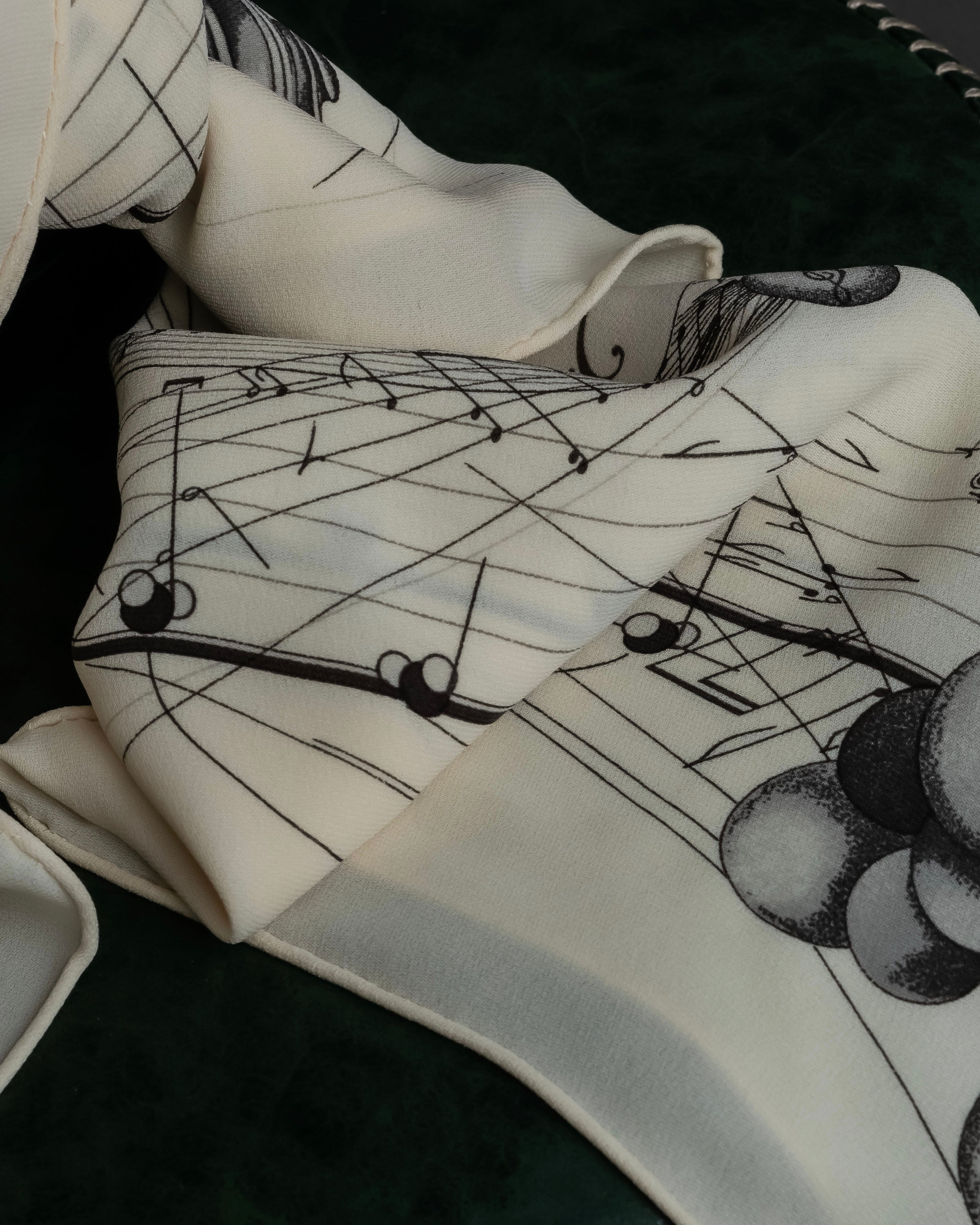 "HERMES" La Musique des Sphères Carre 90 silk scarf