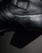 “CELINE” 19-23 Multi buckle zip biker boots