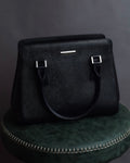 "BURBERRY" Trapezoidal embossed leather one-handle bag