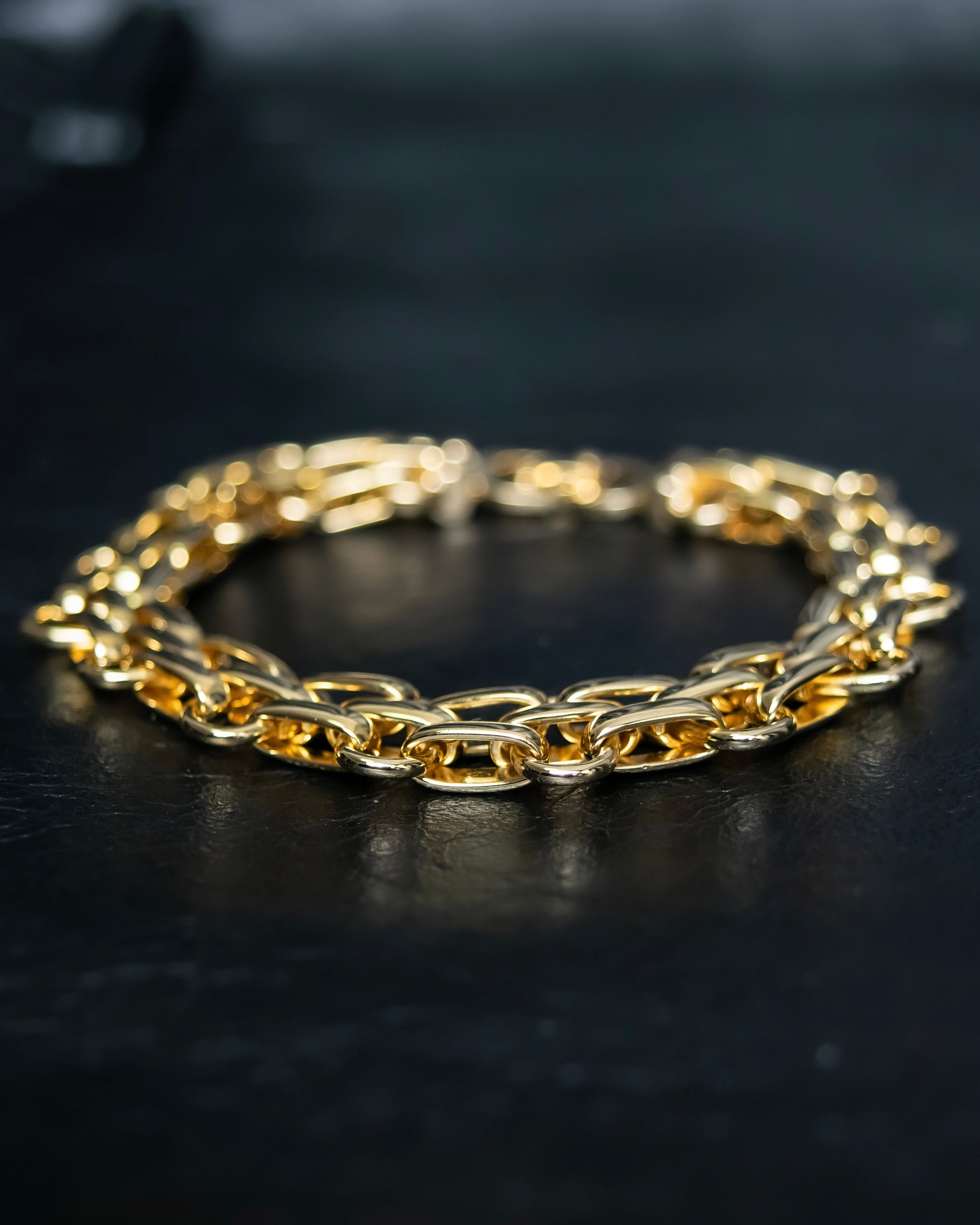 "Christian Dior" Double chain gold bracelet