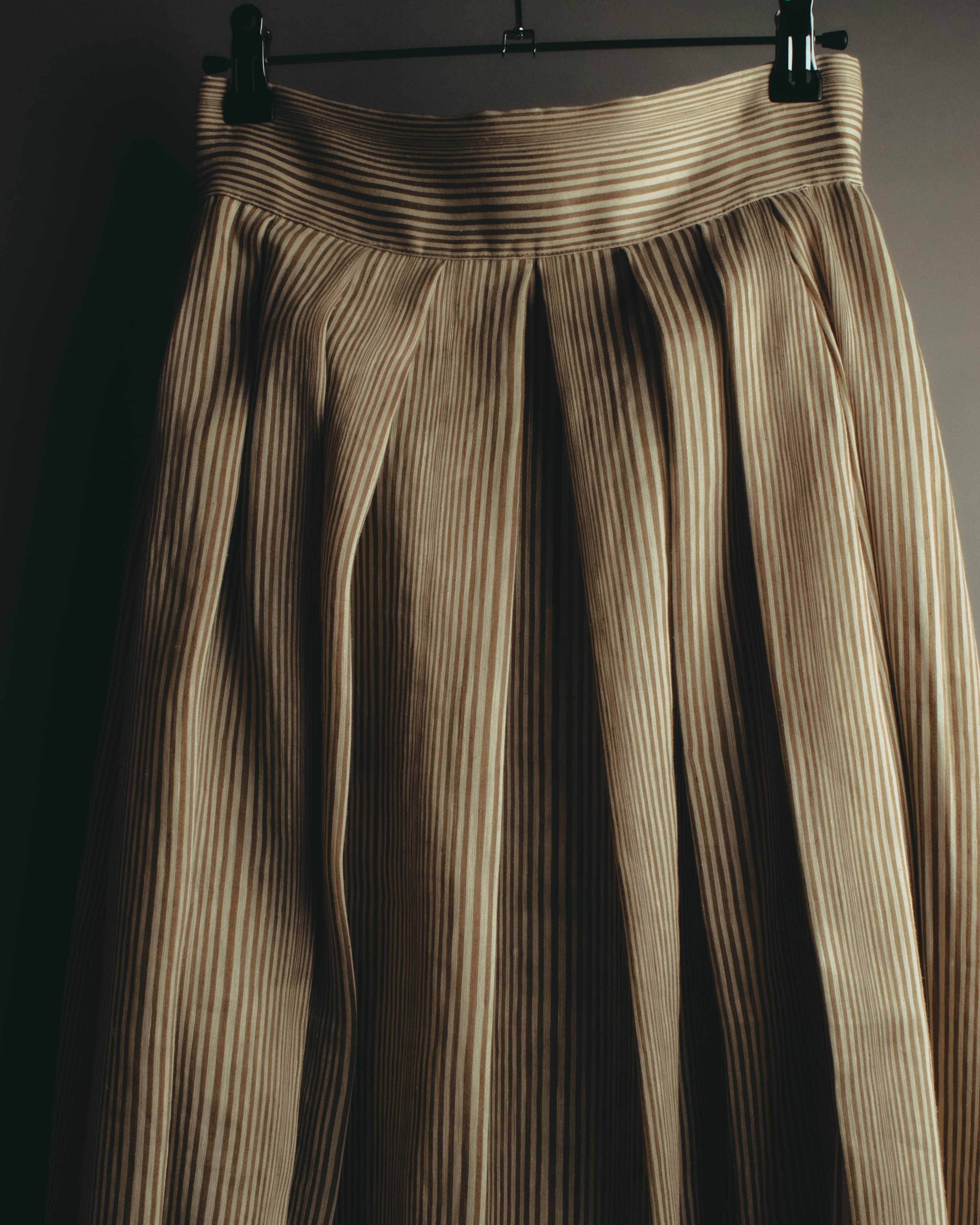 "DESTREE" 2020's Striped linen blend maxi skirt