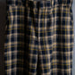 "Vintage tartan check wide tapered slacks"