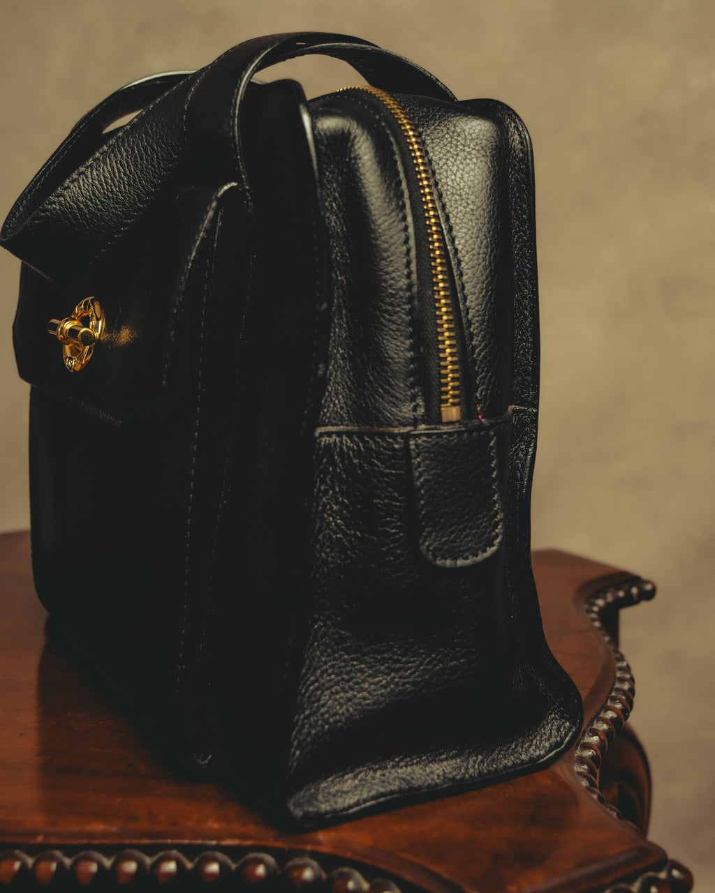 "CELINE" 80's-90's Classic leather top-handle bag