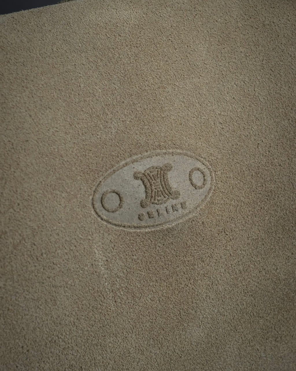 "CELINE" Studs design suede leather shoulder bag