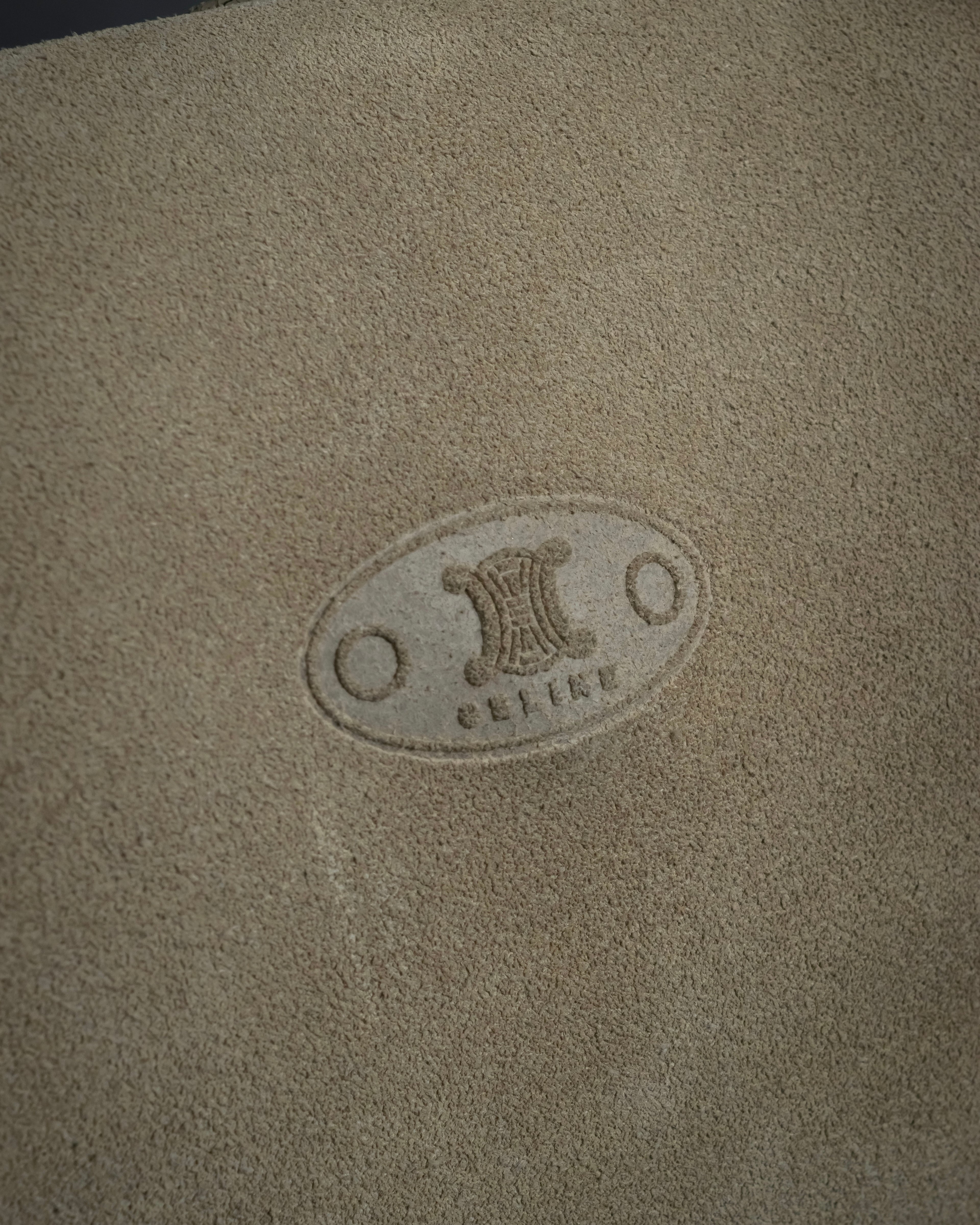 "CELINE" Studs design suede leather shoulder bag