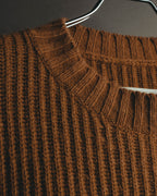 "Maison Margiela" 2021AW Textured ribbed crewneck sweater