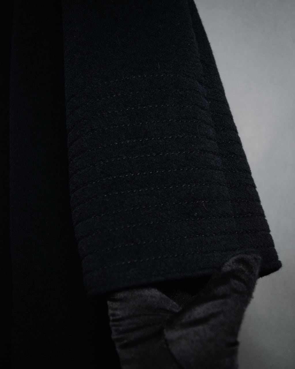 –SPECIAL– “Christian Dior” 80’s-90’s Angora blend sailor collar A-line coat