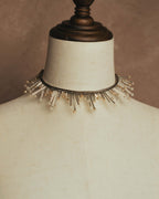 -SPECIAL- "CHANEL" 90's-00's Sculptural pearl fringe choker necklace
