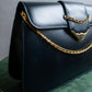 "Cartier" Sapphire rhinestone chain shoulder bag