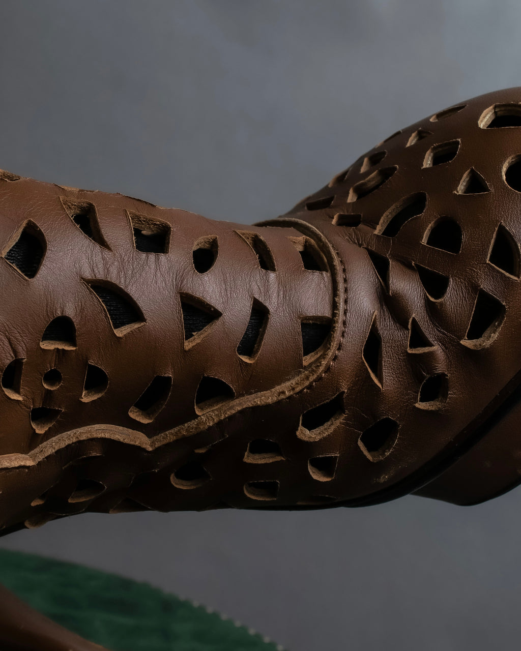 "MARNI" Geometric cut heel leather boots