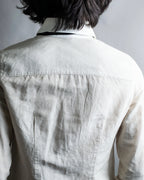 "LOUIS VUITTON" Ribbon frill design regular collar shirt