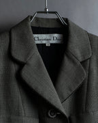 "Christian Dior" Flap pocket detail military tailored jacket