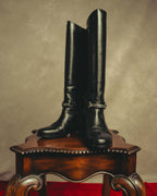 "Yves Saint Laurent" 90's Logo hardware knee-high boots