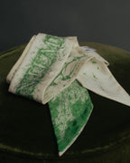 "DIOR" Green printed silk mitzah scarf