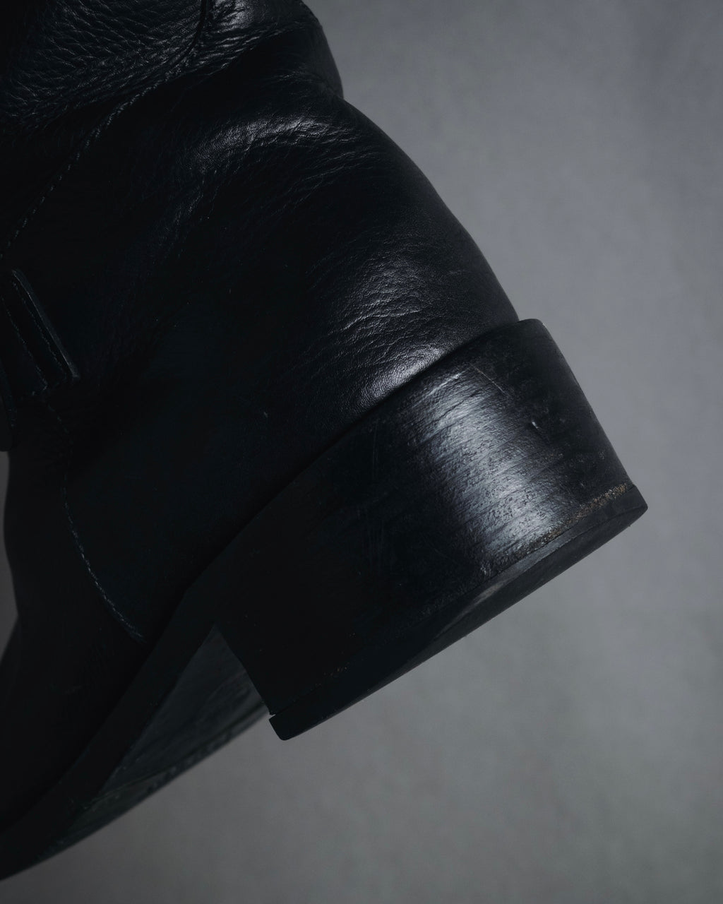 "CHANEL" 2006-12 Double-buckle leather engineer boots