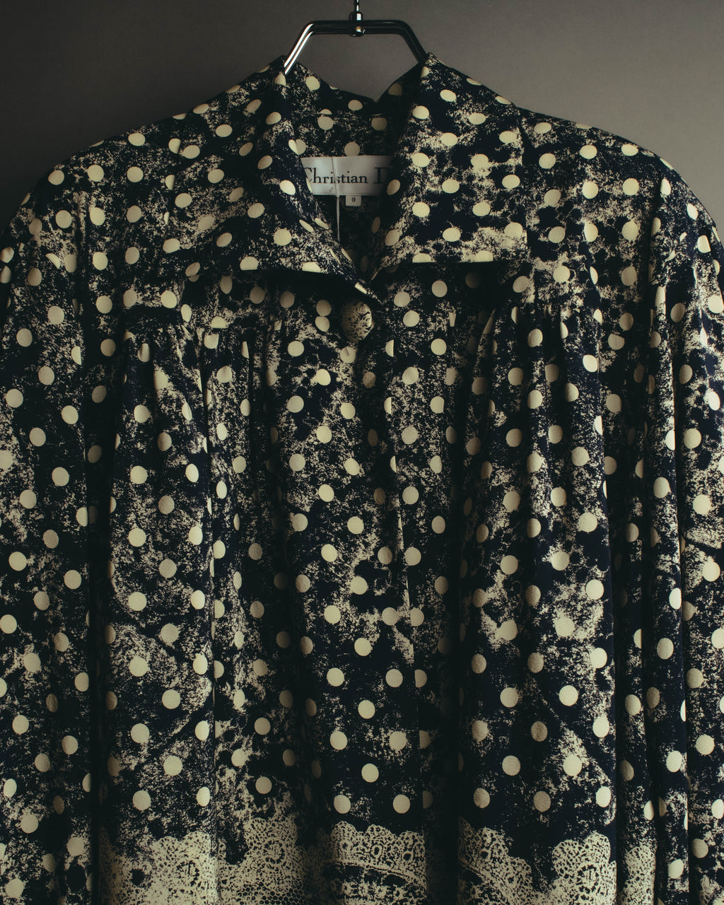 "Christian Dior" 80's-90's Elegant printed silk blouse