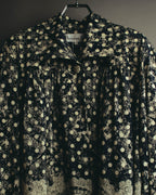 "Christian Dior" 80's-90's Elegant printed silk blouse
