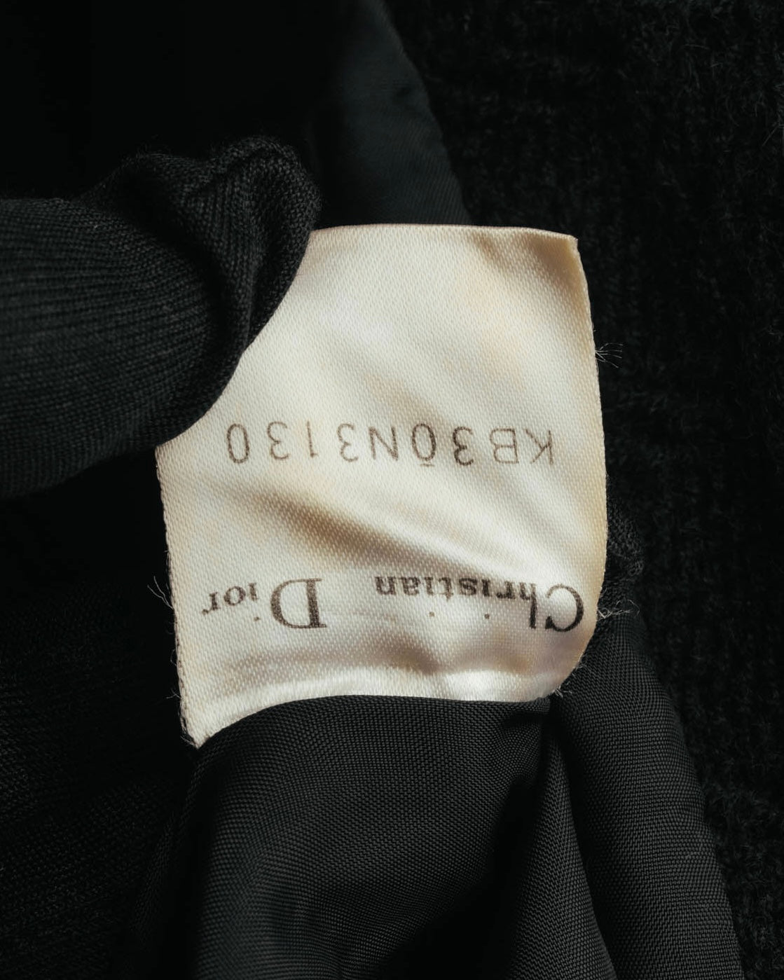 -SPECIAL- "Christian Dior" 80's-90's Textured collarless wool jacket