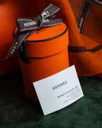 "HERMES" Logo engraved ribbon design scarf